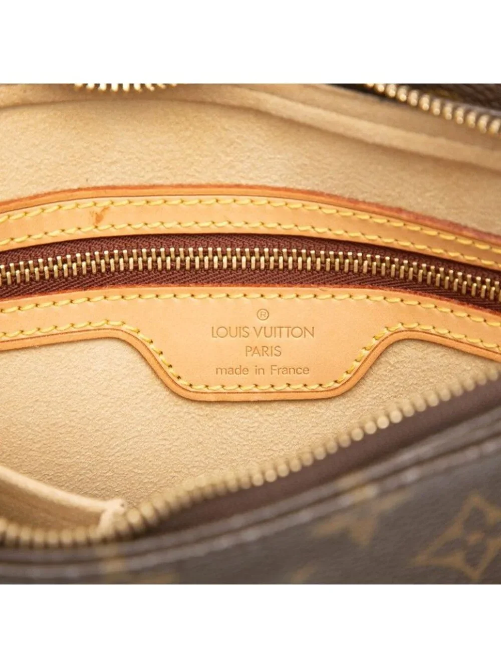 Louis Vuitton Monogram Looping MM Shoulder Bag Brown Leather